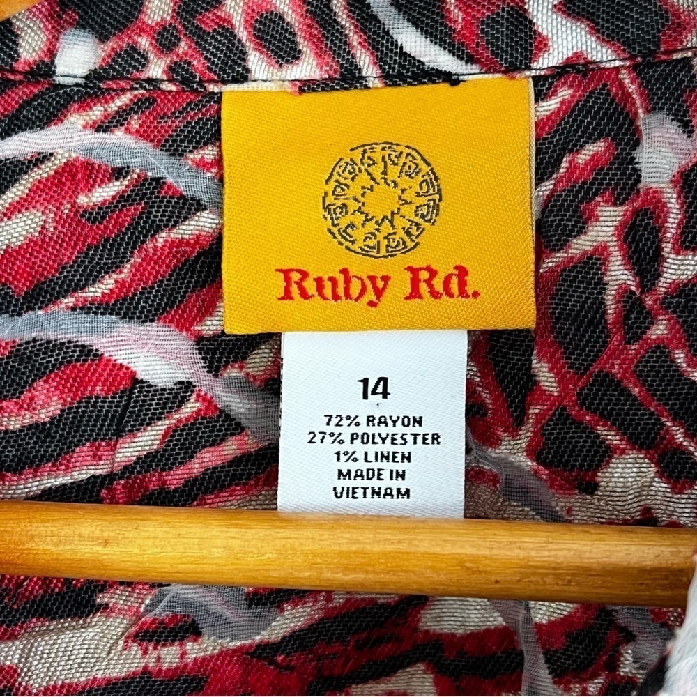 Ruby Rd Animal Print With Sheer Cutouts Jacket Bu… - image 6